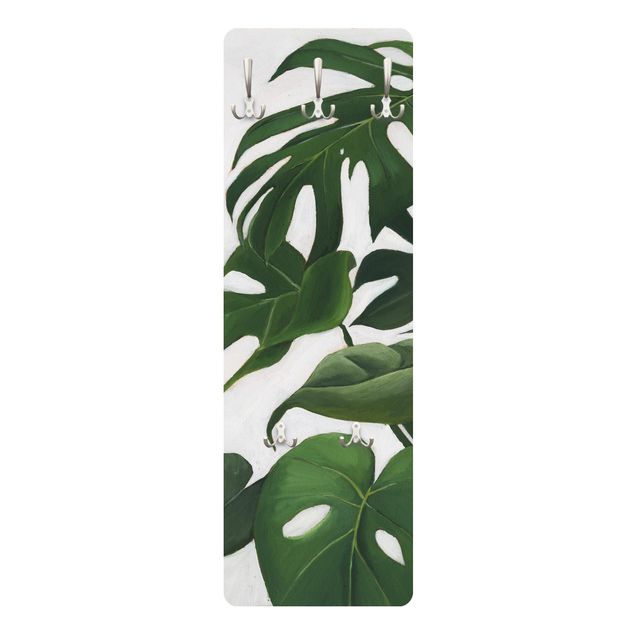 Wandkapstokken houten paneel Favorite Plants - Monstera