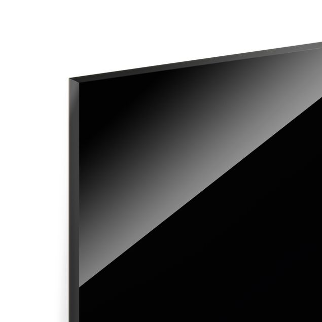 Glasschilderijen - 3-delig Line Art On Black