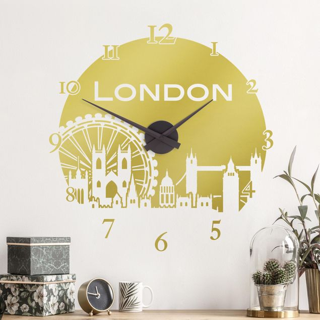 Muurstickers Londen London clock