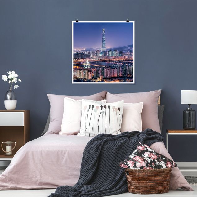 Posters Lotte World Tower At Night