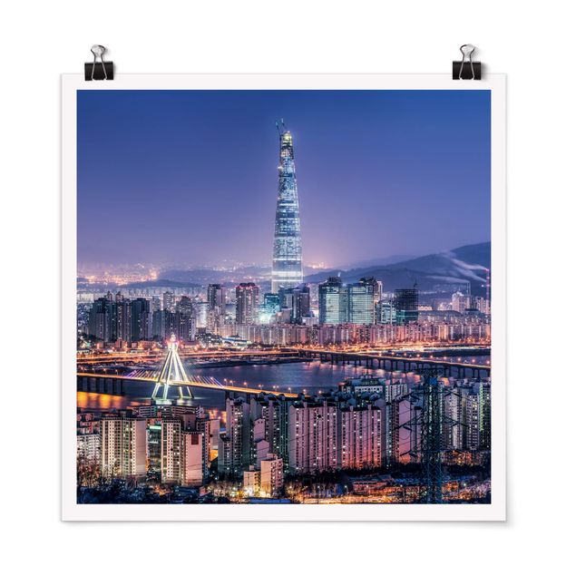Posters Lotte World Tower At Night