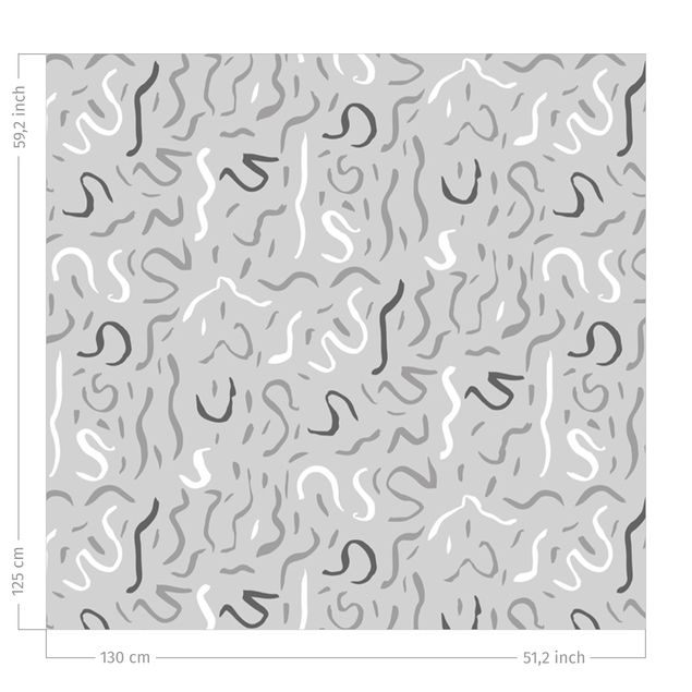 Gordijnen met patroon Paper Streamer Pattern - Grey