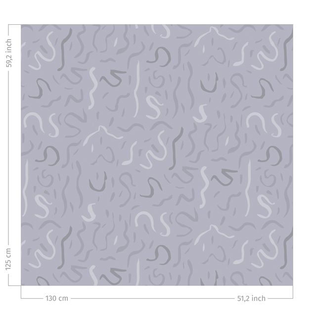Gordijnen met patroon Paper Streamer Pattern - Pastel Greyish Violet