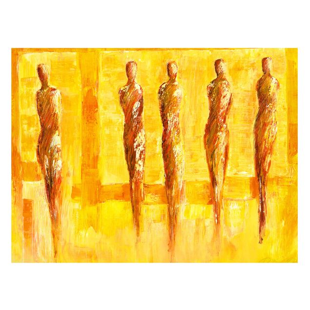 Magneetborden Petra Schüßler - Five Figures In Yellow