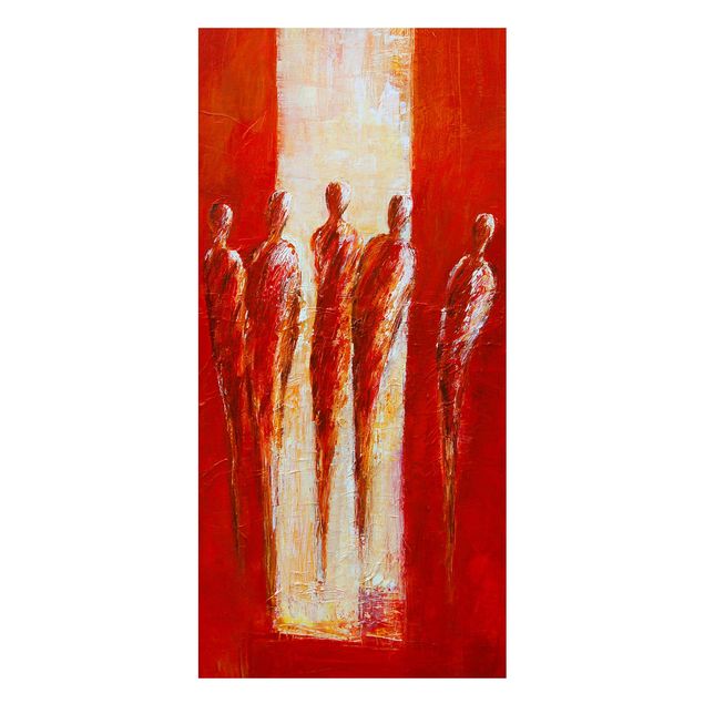 Magneetborden Petra Schüßler - Five Figures In Red 02