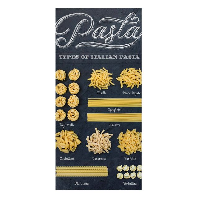 Magneetborden Italian Pasta Varieties