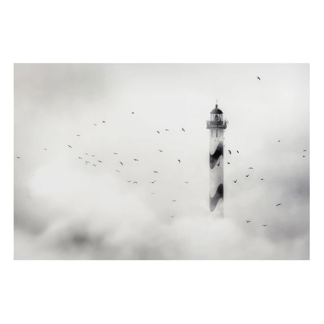 Magneetborden Lighthouse In The Fog