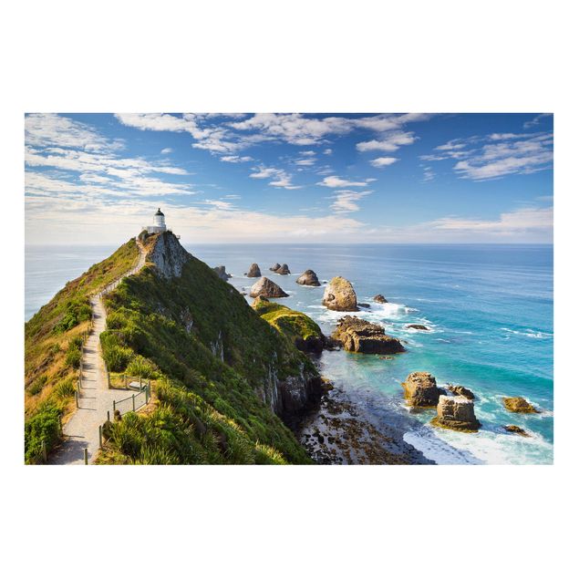 Magneetborden Nugget Point Lighthouse And Sea New Zealand