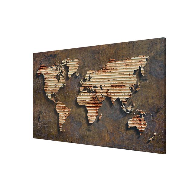 Magneetborden Rust World Map