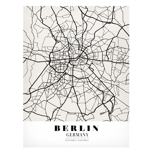 Magneetborden Berlin City Map - Classic