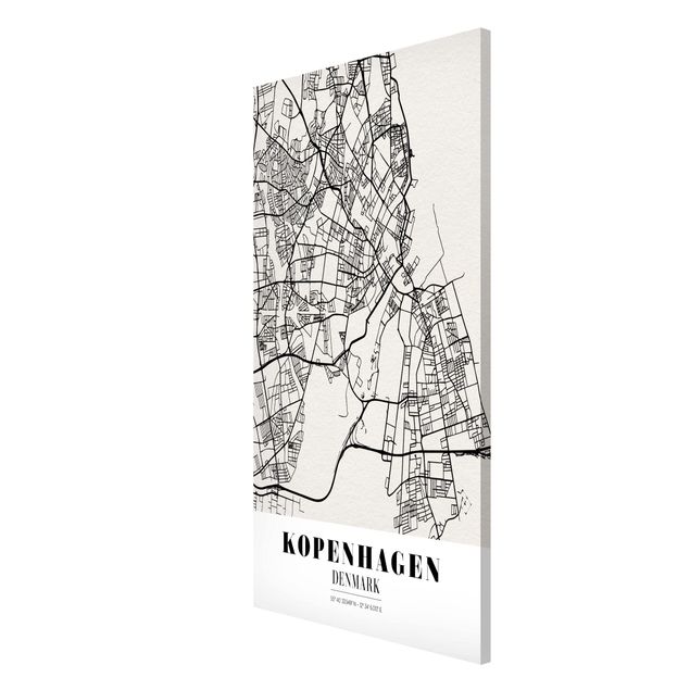 Magneetborden Copenhagen City Map - Classic