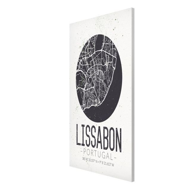 Magneetborden Lisbon City Map - Retro