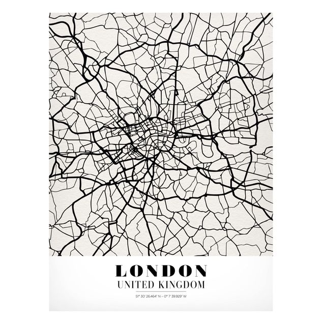 Magneetborden London City Map - Classic