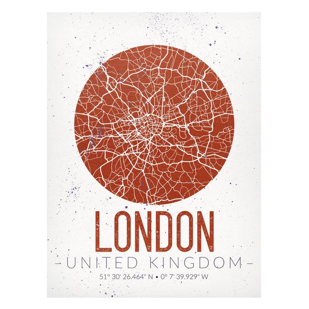Magneetborden City Map London - Retro