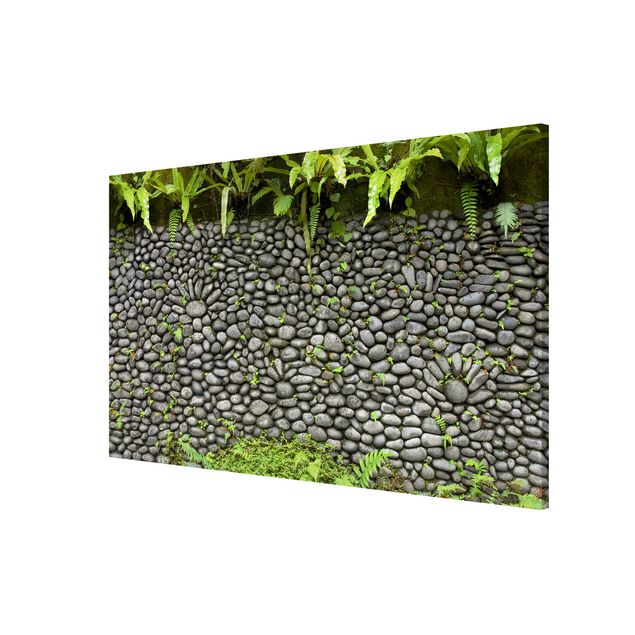 Magneetborden Stone Wall With Plants