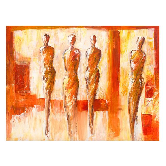 Magneetborden Petra Schüßler - Four Figures In Orange