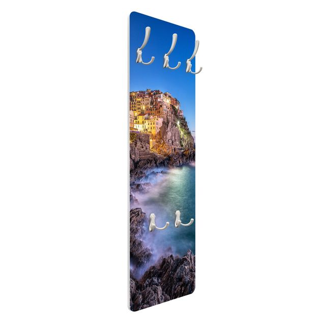 Wandkapstokken houten paneel Manarola Cinque Terre