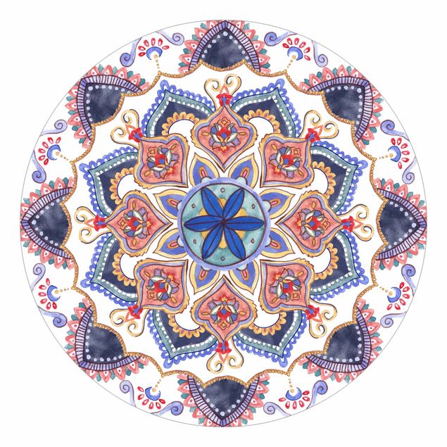 Behangcirkel Mandala Meditation Mantra