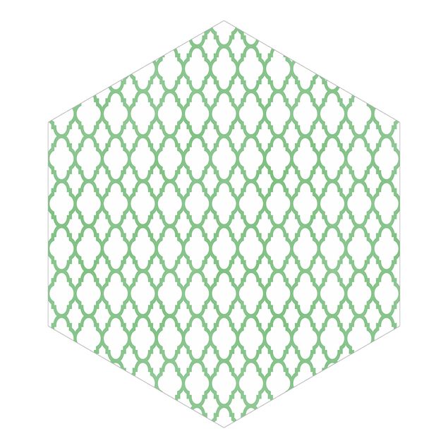 Hexagon Behang Moroccan Honeycomb Line Pattern