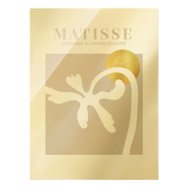 Glasschilderijen Matisse Interpretation - Palm Tree And Sun