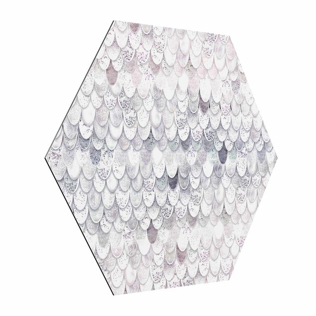 Hexagons Aluminium Dibond schilderijen Mermaid Magic