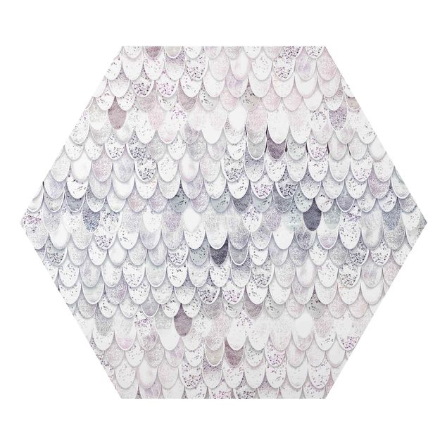 Hexagons Aluminium Dibond schilderijen Mermaid Magic