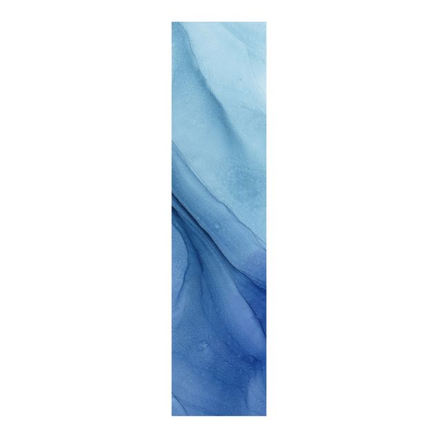 Schiebegardinen Set - Meliertes Tintenblau - Flächenvorhang