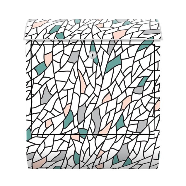 Brievenbussen Mosaic Lines Pattern Pastel