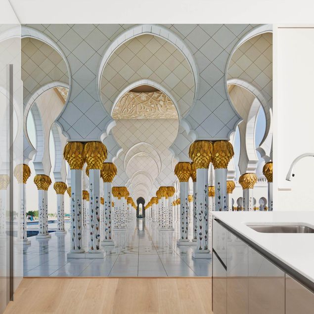 Fotobehang Mosque In Abu Dhabi