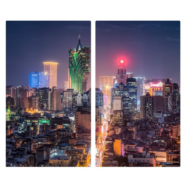 Kookplaat afdekplaten Illuminated Night In Macao