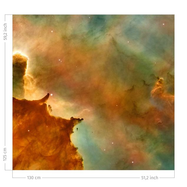 gordijnen voor raam NASA Picture Orange Space Nebula