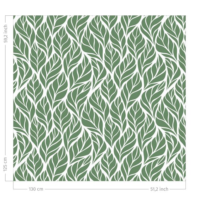gordijn patroon Natural Pattern Large Leaves Green
