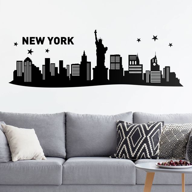 Muurstickers New York New York City Skyline