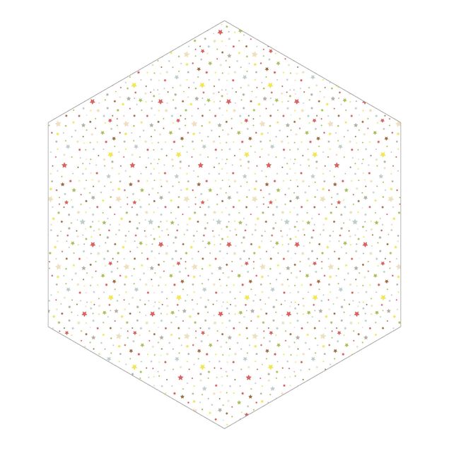 Hexagon Behang No.YK34 Colourful Stars