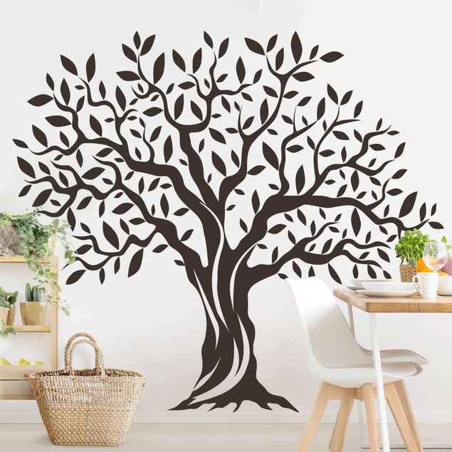 Muurstickers bomen Olive Tree With Leaves