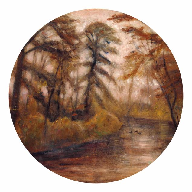Behangcirkel Otto Modersohn - Dusk (Autumn At The Wümme)