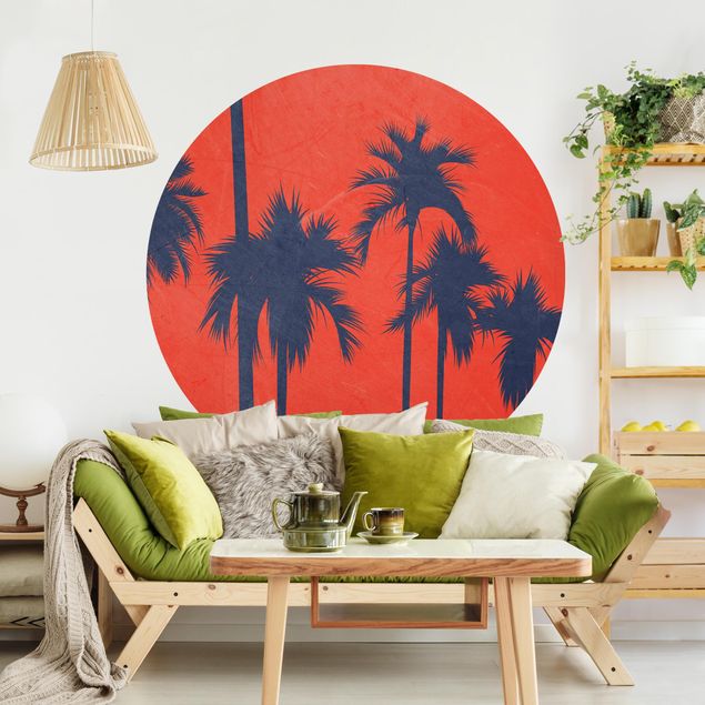 Behangcirkel Palm Cote d'Azur