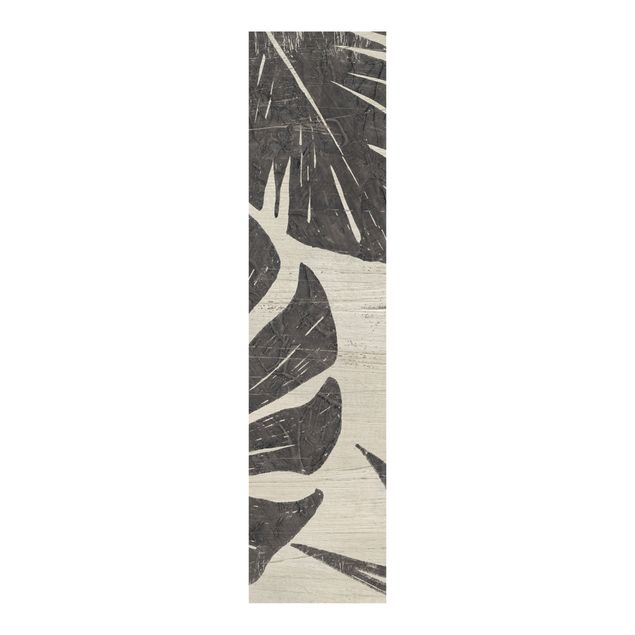Schuifgordijnen Palm Leaves Light Grey Backdrop