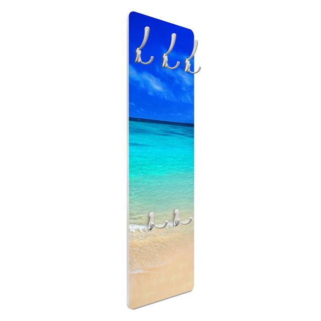 Wandkapstokken houten paneel Paradise Beach I