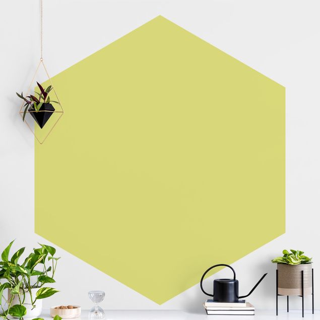 Hexagon Behang Pastel Green