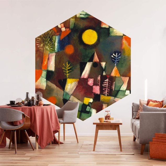 Hexagon Behang Paul Klee - Full Moon