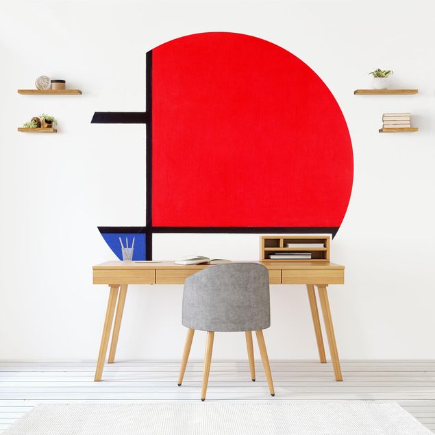 Behangcirkel Piet Mondrian - Composition With Red Blue Yellow