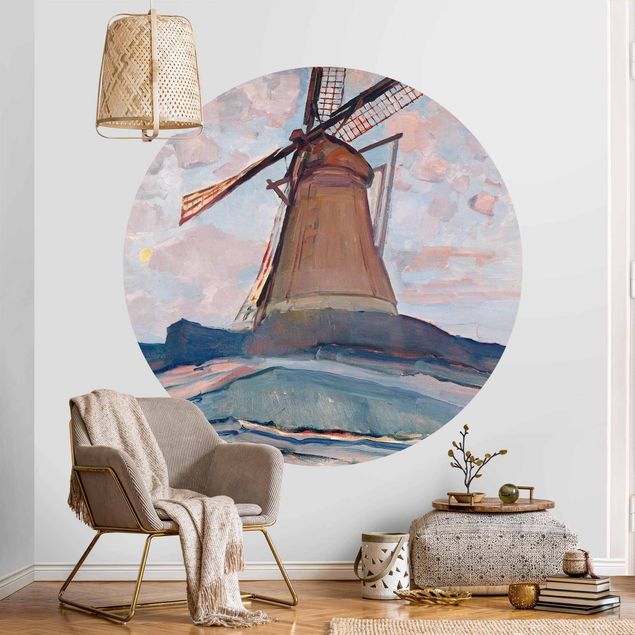 Behangcirkel Piet Mondrian - Windmill