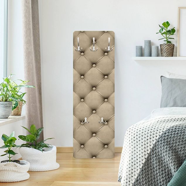 Wandkapstokken houten paneel Upholstery Beige