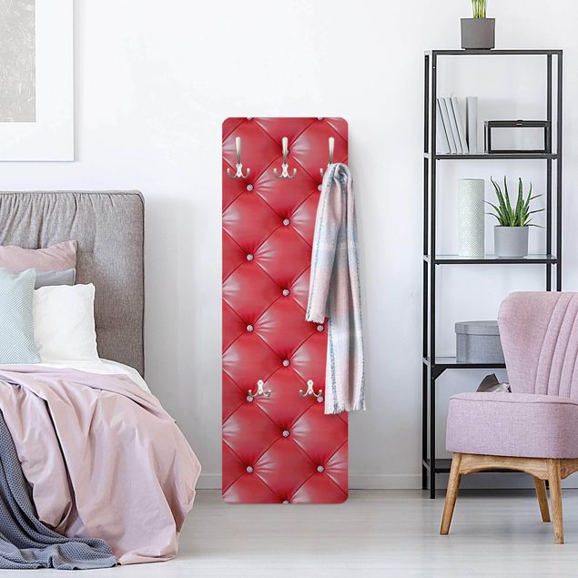 Wandkapstokken houten paneel Red Cushion