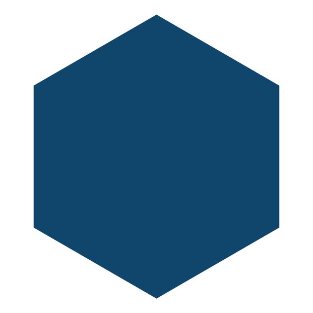 Hexagon Behang Prussian Blue