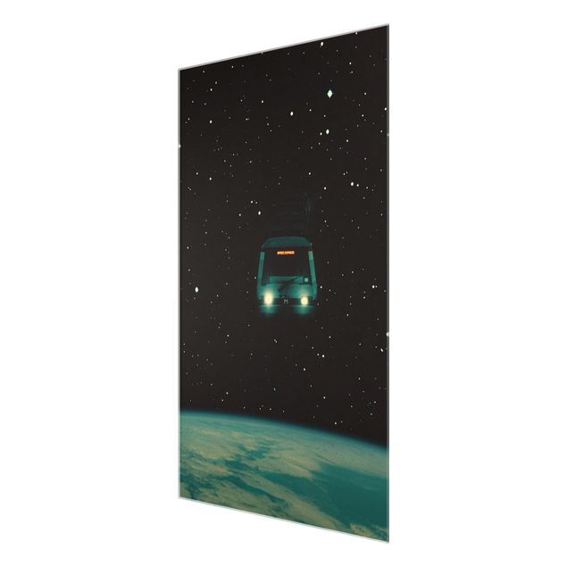 Glasschilderijen - Retro Collage - Space Express