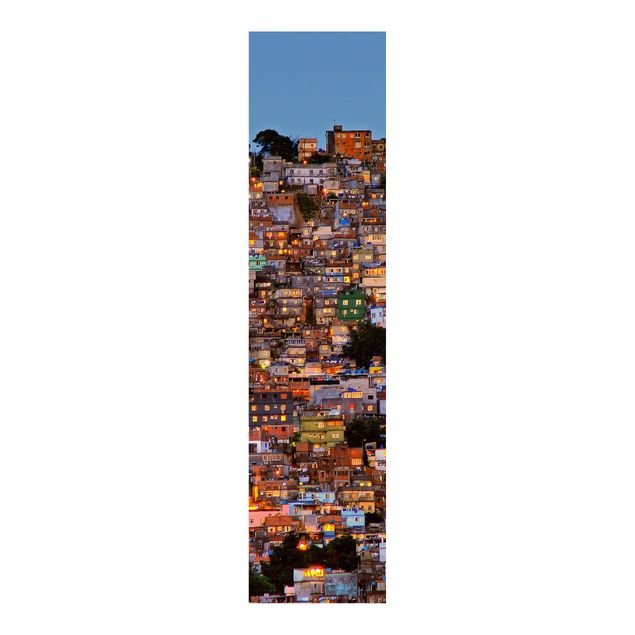 Schuifgordijnen Rio De Janeiro Favela Sunset