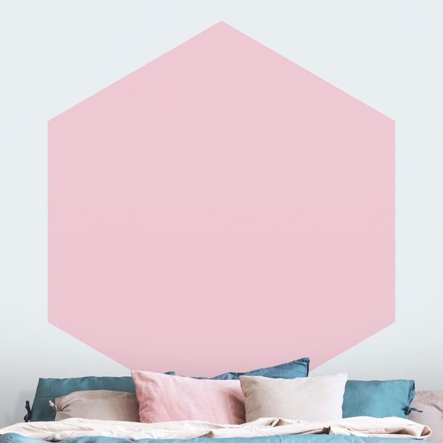 Hexagon Behang Rosé