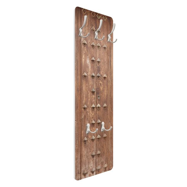 Wandkapstokken houten paneel Rustic Spanish Wooden Door